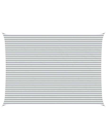 Vela da ombra solare Grigio chiaro e bianco 7 x 5 m