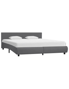 Giroletto con LED Grigio in Similpelle 180x200 cm 2