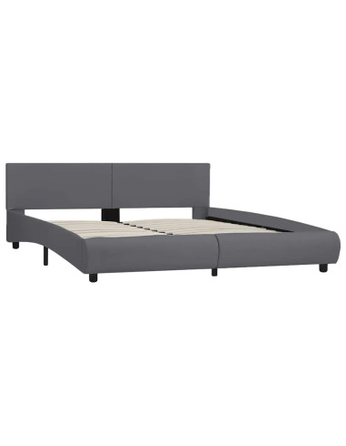 Giroletto con LED Grigio in Similpelle 180x200 cm