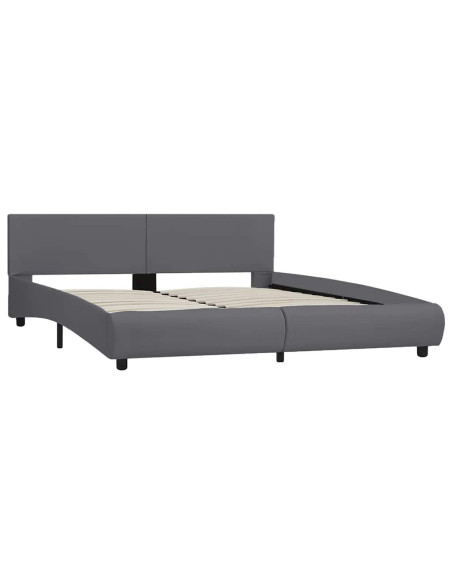 Giroletto con LED Grigio in Similpelle 180x200 cm