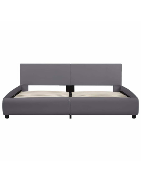 Giroletto con LED Grigio in Similpelle 180x200 cm