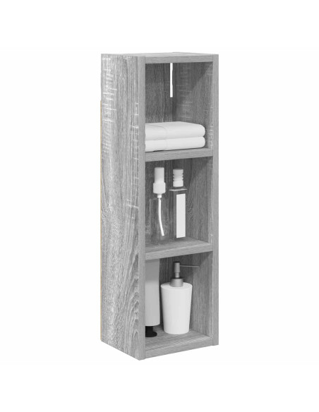 Armadio da bagno a muro Sonoma grigia 20 x 16 x 62,5 cm