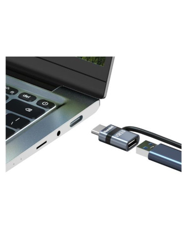 ADATTATORE USBC M USB F + FERMACAVO