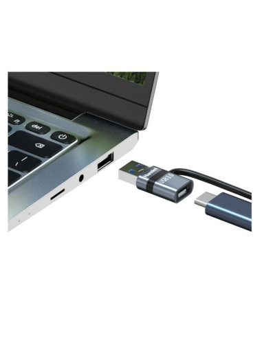 ADATTATORE USB M USBC F + FERMACAVO