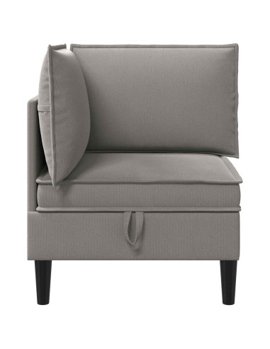Divano Angolare con Storage Grigio scuro Velluto