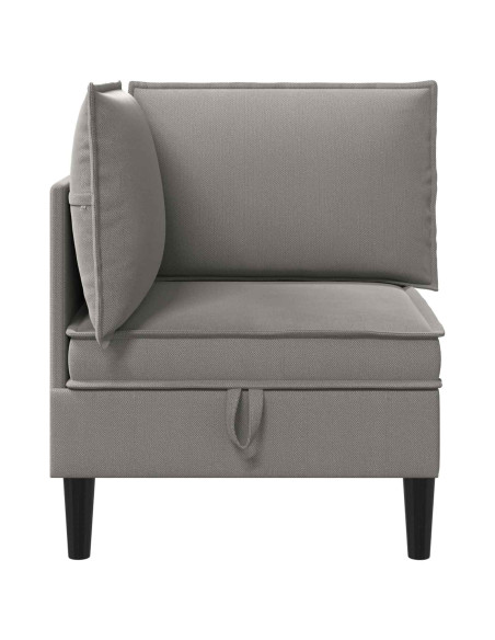 Divano Angolare con Storage Grigio scuro Velluto