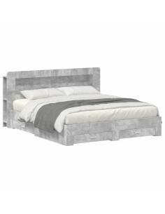 Telaio del letto con storage Grigio Cemento 200 x 200 cm