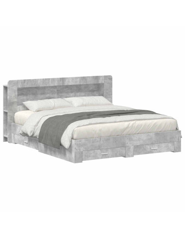 Telaio del letto con storage Grigio Cemento 200 x 200 cm