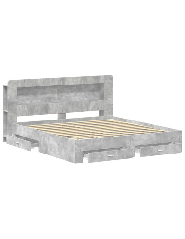 Telaio del letto con storage Grigio Cemento 200 x 200 cm