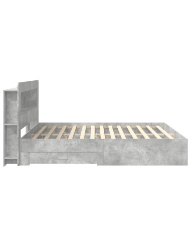 Telaio del letto con storage Grigio Cemento 200 x 200 cm