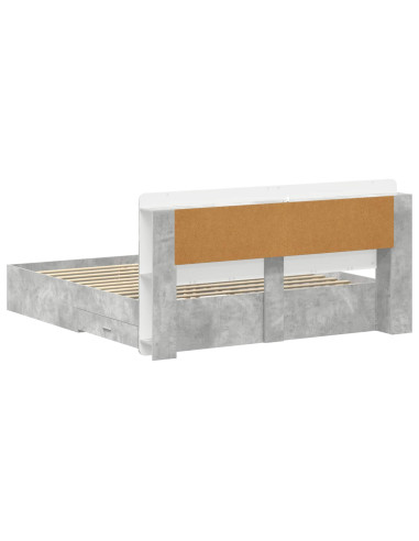 Telaio del letto con storage Grigio Cemento 200 x 200 cm