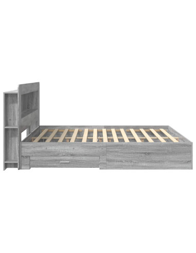 Telaio del letto con storage Sonoma grigio 200 x 200 cm