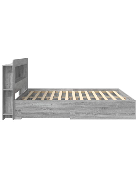 Telaio del letto con storage Sonoma grigio 200 x 200 cm