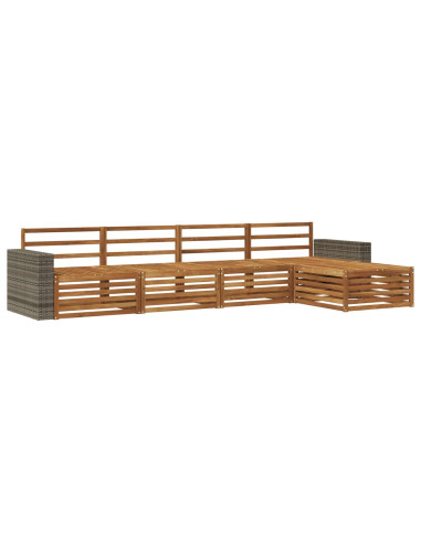 Set di divani da esterno 5 pcs Naturale