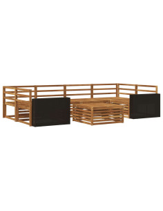 Set di divani da esterno 7 pcs Naturale 2