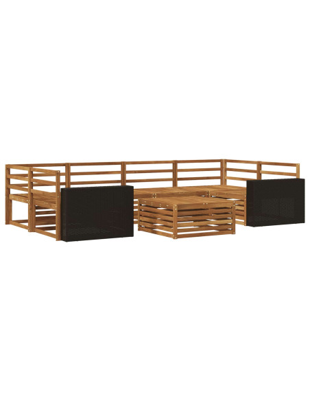 Set di divani da esterno 7 pcs Naturale