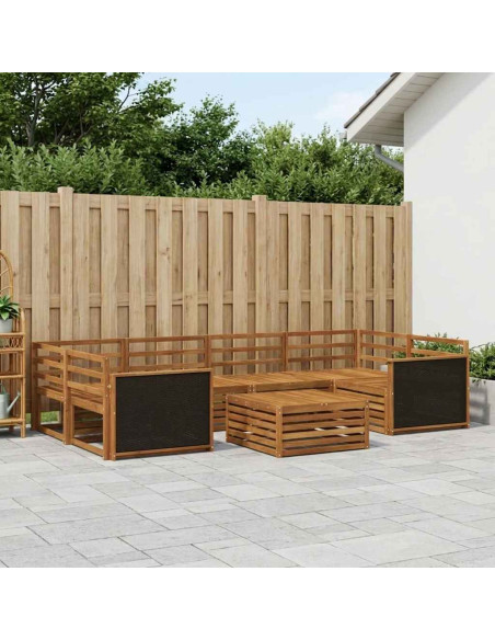 Set di divani da esterno 7 pcs Naturale