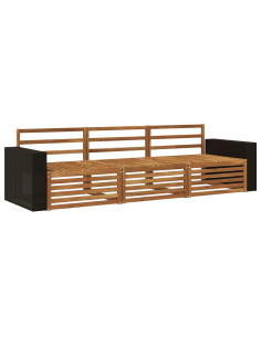 Set di divani da esterno 3 pcs Naturale 2