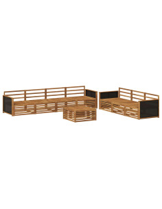 Set di divani da esterno 8 pcs Naturale 79 x 79 x 37 cm