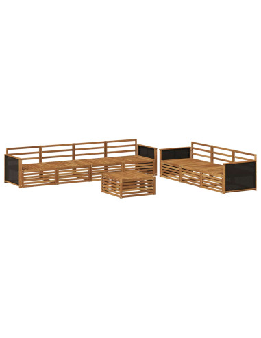 Set di divani da esterno 8 pcs Naturale 79 x 79 x 37 cm
