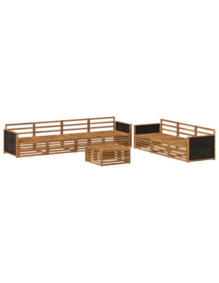 Set di divani da esterno 8 pcs Naturale 79 x 79 x 37 cm