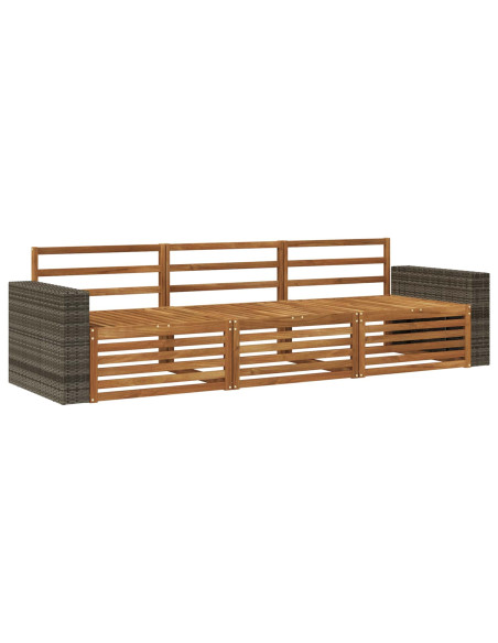 Set di divani da esterno 3 pcs Naturale