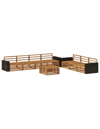 Set di divani da esterno 8 pcs Naturale 79 x 79 x 37 cm