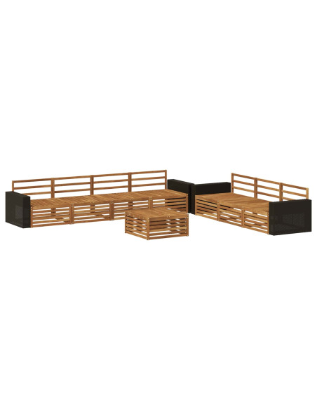 Set di divani da esterno 8 pcs Naturale 79 x 79 x 37 cm