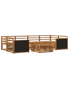 Set di divani da esterno 7 pcs Naturale 2