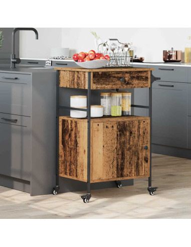 Carrello da Cucina Legno vecchio 56 x 43 x 89,5 cm