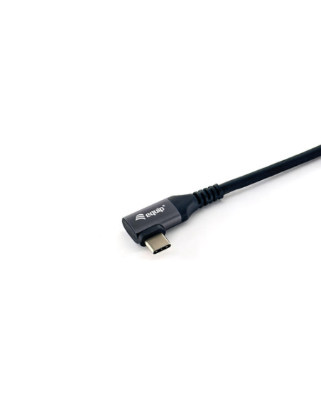 Equip 128891 Cavo USB 2.0 da C a C angolato a 90°, M/M, 1,0 m, PD 100W, nero