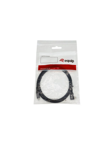 Equip 128891 Cavo USB 2.0 da C a C angolato a 90°, M/M, 1,0 m, PD 100W, nero