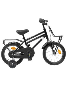 Bicicletta per Bambini 16 Pollici per bambini di 4-6 anni Nero