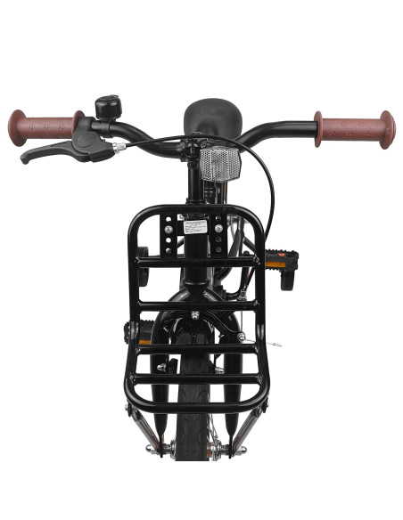 Bicicletta per Bambini 16 Pollici per bambini di 4-6 anni Nero