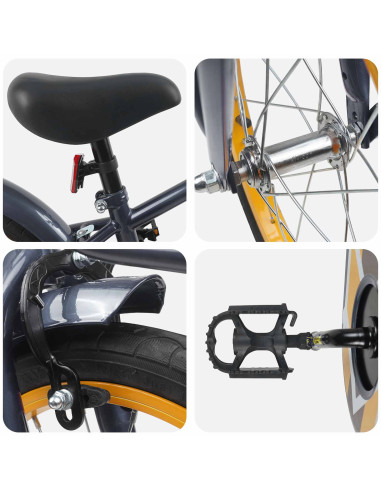 Bicicletta per Bambini 16 Pollici per bambini di 4-6 anni