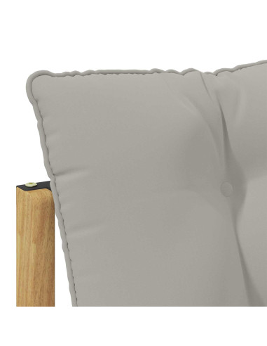 Set di divani da esterno 3 pcs Bianco e Grigio Chiaro