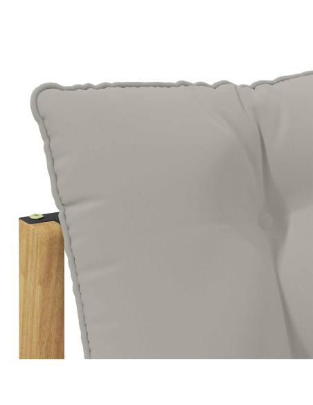 Set di divani da esterno 3 pcs Bianco e Grigio Chiaro