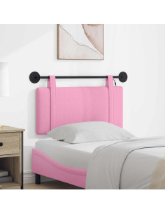 Testiera sospesa Con luce LED Rosa Tessuto