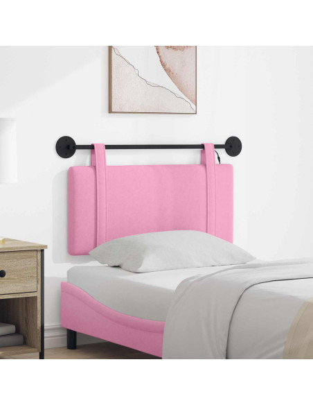 Testiera sospesa Con luce LED Rosa Tessuto