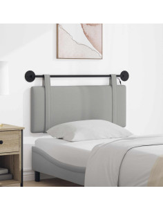 Testiera sospesa Con luce LED Grigio Nuvola Tessuto