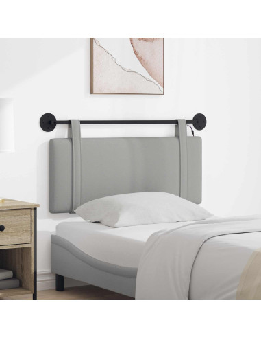 Testiera sospesa Con luce LED Grigio Nuvola Tessuto