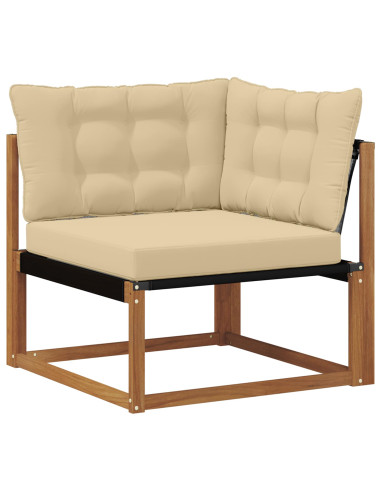 Set di divani da esterno con cuscino 7 pcs Naturale e Beige