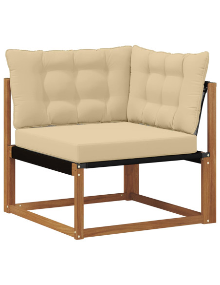 Set di divani da esterno con cuscino 7 pcs Naturale e Beige