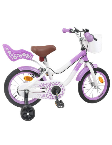 Bicicletta per Bambini 16 Pollici per bambini di 4-6 anni Viola