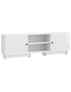 Mobile TV Bianco Lucido 150 x 31 x 50 cm Legno ingegnerizzato