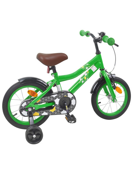 Bicicletta per Bambini 16 Pollici per bambini di 4-6 anni Verde