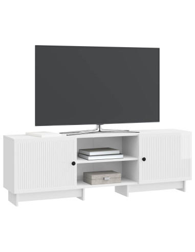 Mobile TV Bianco Lucido 150 x 31 x 50 cm Legno ingegnerizzato