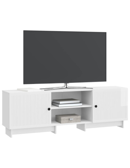 Mobile TV Bianco Lucido 150 x 31 x 50 cm Legno ingegnerizzato