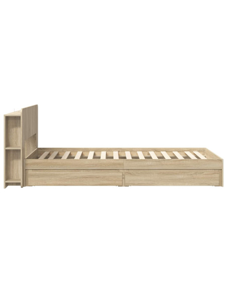 Telaio del letto con storage Rovere Sonoma 100 x 200 cm