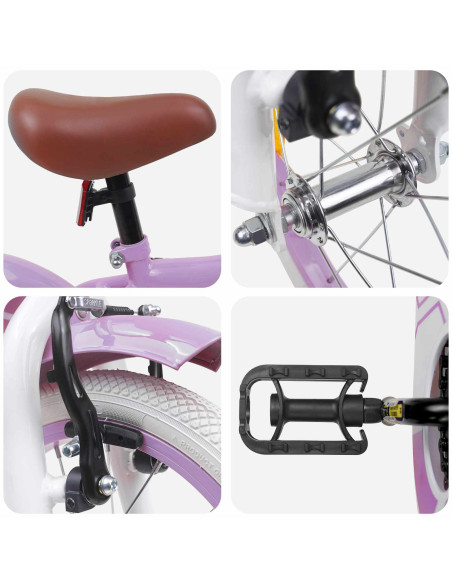 Bicicletta per Bambini 12 Pollici per bambini di 2-4 anni Viola